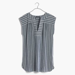 Madewell belize cover-up tunic dress in stripe